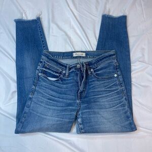 Madewell 9” High Riser Skinny Skinny Distressed Womens Jeans Size 26